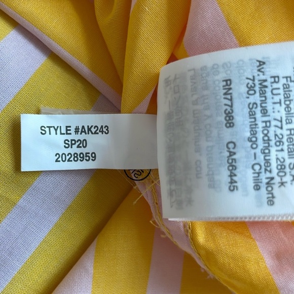J. Crew Yellow and Pink Striped Button Up Shirtdress. Size XS. NWT. - Picture 14 of 14